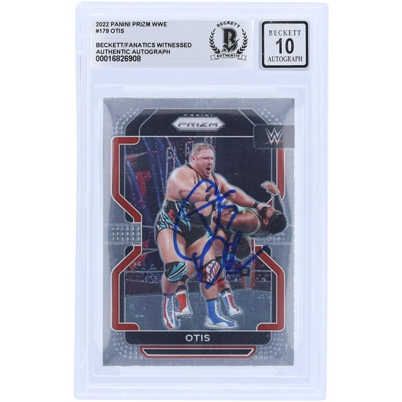 Otis WWE Autographed 2022 Panini Prizm #179 Beckett Fanatics Witnessed Authenticated 10 Card - Fanatics Authentic Certified