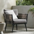 thumbnail image 1 of Otis Wicker and Aluminum Outdoor Club Chair, Black, Light Gray, Dark Gray, 1 of 7