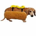 thumbnail image 1 of Otis and Claude Fetching Fashion Hot Diggity Dog Costume Mustard MEDIUM, 1 of 1