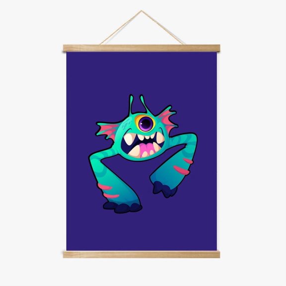 Otis the Outerspace Monster Magnetic Frame Hanger by Dancing Littles Jungle