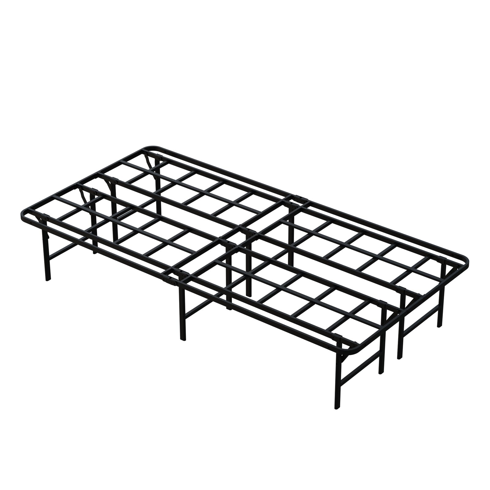 Otley Twin 14'' Steel Folding Bed, Distance between slats 9