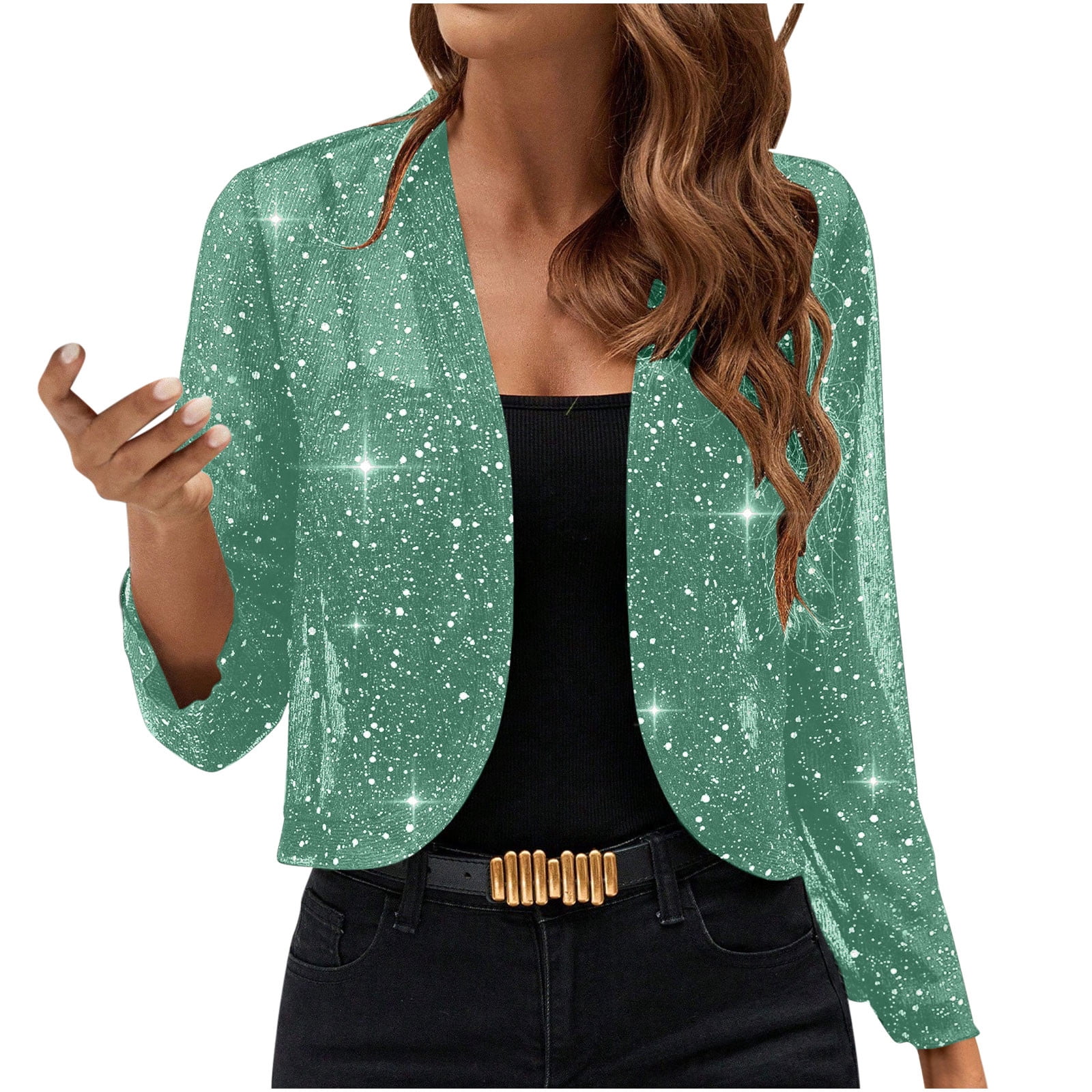 Sequin Nutcracker Long Sleeve Blazer