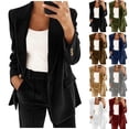 thumbnail image 1 of Otntypg Womens Baggy Corduroy Blazer Jacket Dressy Casual Single Breasted One Button Work Suit Jacket Fall Winter Trendy Coat Outerwear Tops with Pockets White XXL, 1 of 8