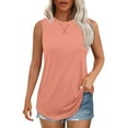 thumbnail image 1 of Otntypg Workout Tank Tops for Women Casual Summer Sleeveless Round Neck Basic Athletic T-Shirts Trendy Oversized Flowy Tunic Blouse Red XL, 1 of 10