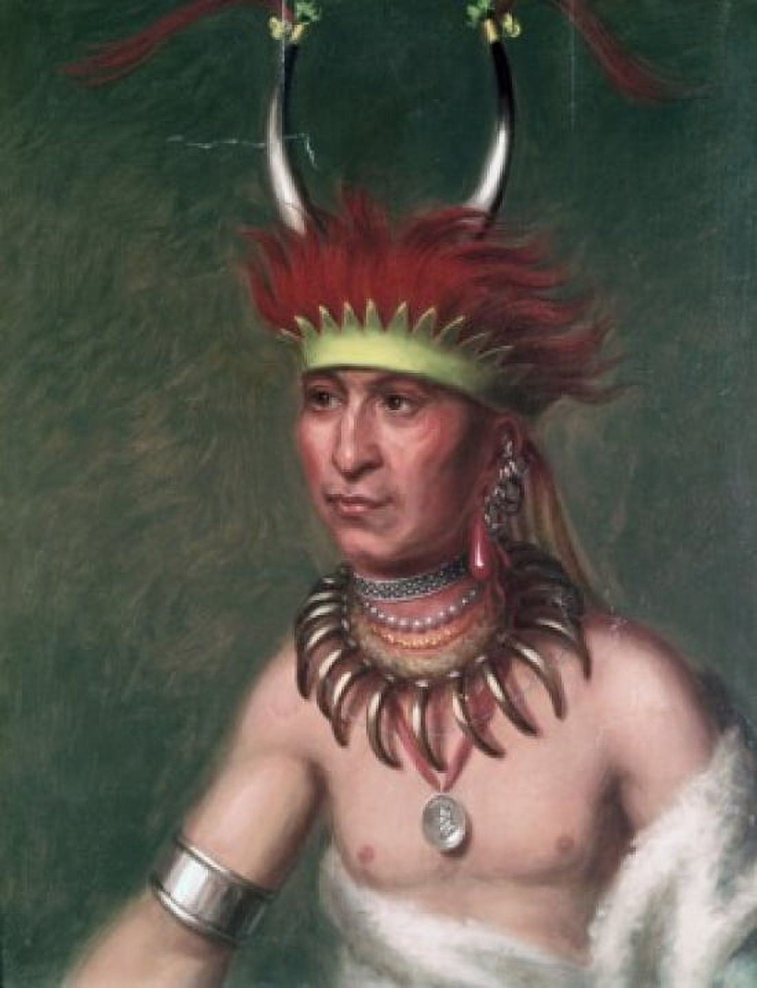 Oto Half Chief Shaumonekusse by unknown artist Canvas Art - (24 x 36)