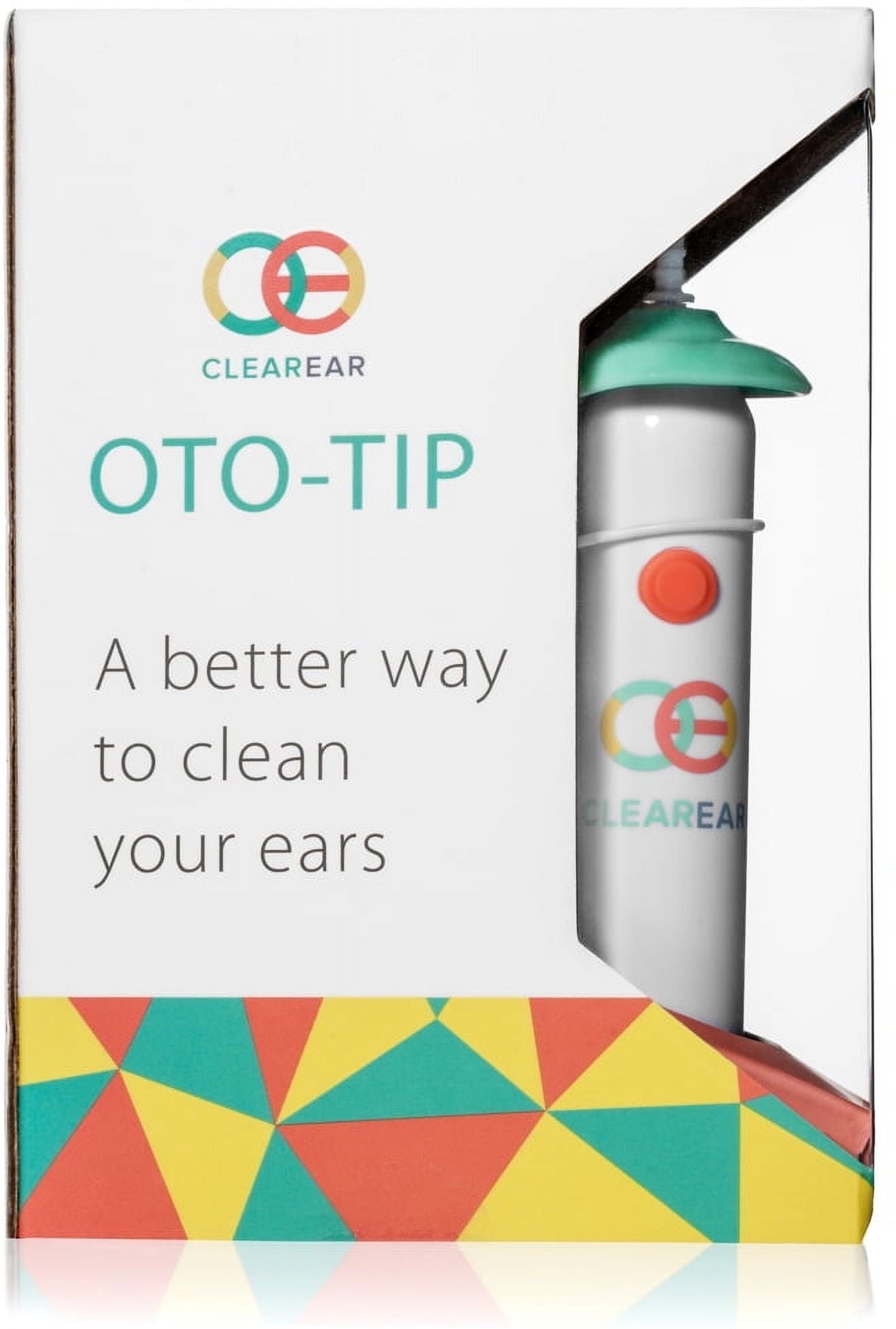 CLEAR EAR Oto-Tip Electric Ear Wax Removal Kit Safe and Reusable Silicone Tips - Uses Spiral Spin Technology for Safe Ear Cleaning - Includes 10 Replacement Tips and Device