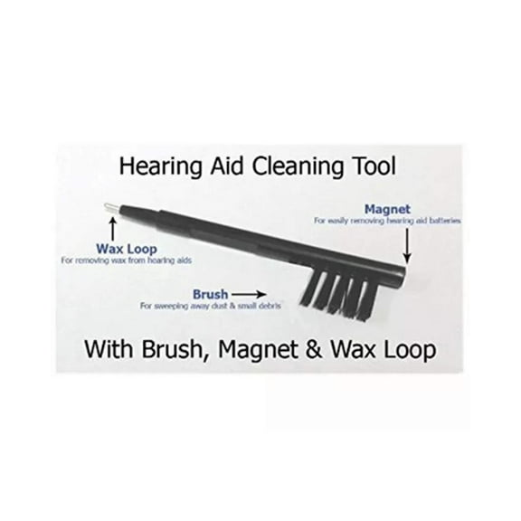 OtoMedix Brand New Multi-function Hearing Aid Cleaning Brush Tool Kit with Wax Loop & Battery Magnet