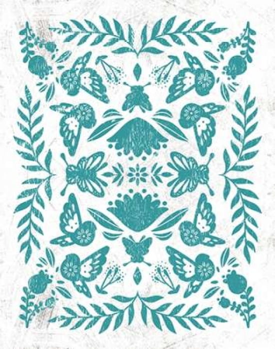 Otomi Birds Canvas Art - Cleonique Hilsaca (22 x 28)