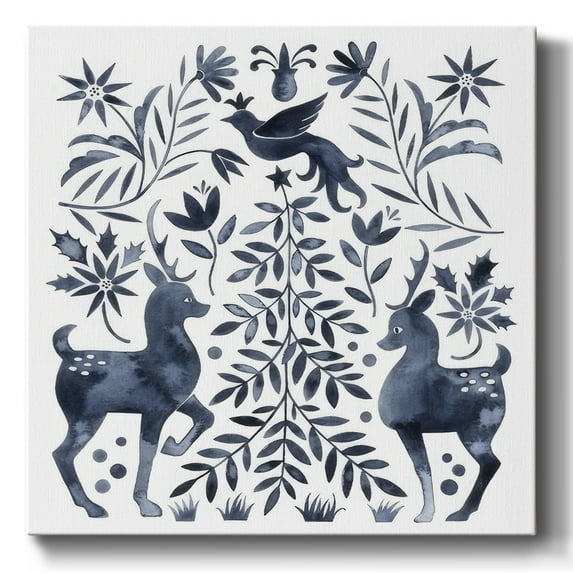 Otomi Inspired Christmas IV- Gallery Wrapped Canvas