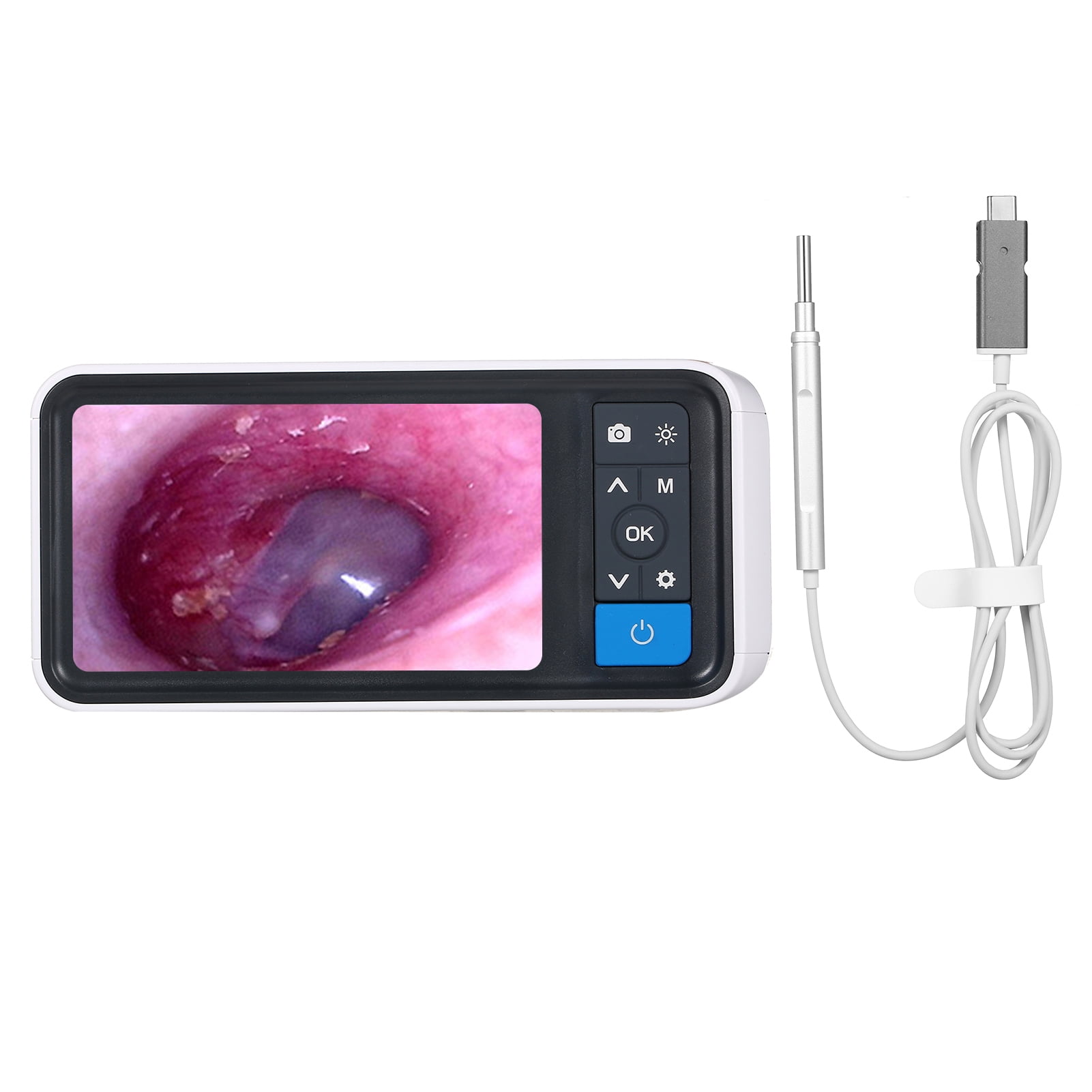 Otoscope,Tf 3.9mmm Ear Screen Removal Borescope 1.0 Otoscope Camera Scope Camera Leds 2500mah 4.5-inch Lcd Screen 2500mah Visual Camera Ear Picker With Camera 4.5-inch Kids And Stick 2500mah