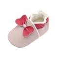 thumbnail image 1 of Otqutp 0-24 Months Baby Shoes Boys Girls Toddler Slippers Soft Sole Anti-Slip Baby Walking Crib Shoes Lightweight Shoes with Bowknot for Indoor Outdoor(Beige,6-12Months), 1 of 1