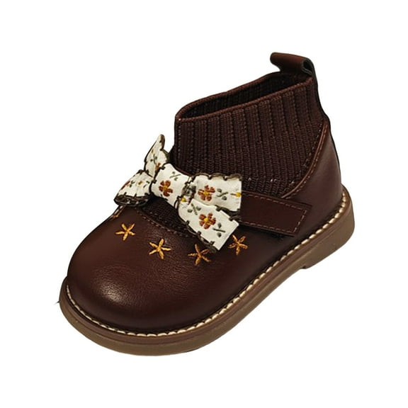 Otqutp 0-4 Years Girls and Boys Children's Casual Shoes Mesh Soft Sole Breathable Sports Short Boots for Cold Weather Snow Boots Anti-Slip Outdoor Shoes for Little Kid/Big Kids(Brown,0-3 Months)