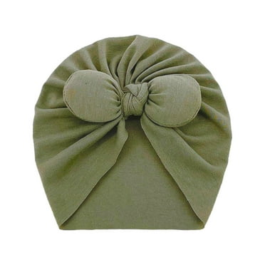 Otqutp 0 to 3Years Cute Hat for Toddler Baby Boys Girls Solid Knitted Cap Beanie Bowknot Elastics Turban Sping Summer Hat