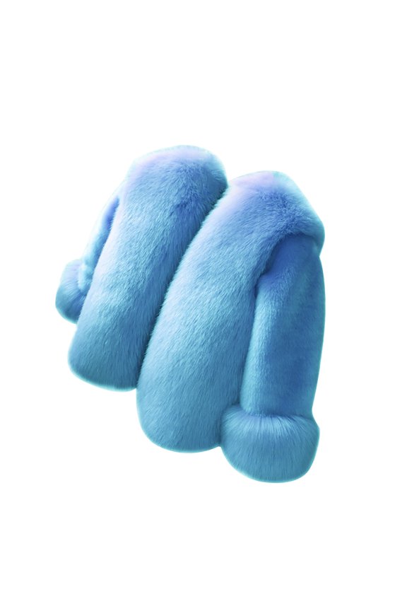 1-12 Years Children's Imitation Coat Autumn and Winter Girls Children's Baby Padded Coat Long Sleeve Down Thickened Warm Outwear (Blue,5-6 Years)