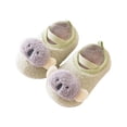 thumbnail image 1 of Otqutp 1-4 Years Winter Toddler Shoes Boys Girls Baby Shoes Soft Sole Slip On Shoes Cute Animal Decoration Warm Toddler Baby Shoes(Green,9-12 Months), 1 of 1