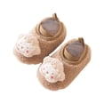 thumbnail image 1 of Otqutp 1-4 Years Winter Toddler Shoes Boys Girls Baby Shoes Soft Sole Slip On Shoes Cute Animal Decoration Warm Toddler Baby Shoes(Coffee,18-24 Months), 1 of 1