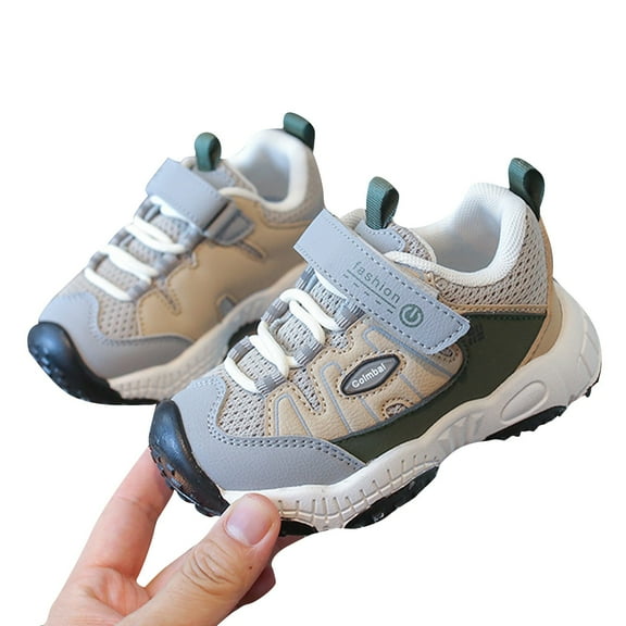 Otqutp 1-6 Years Girls and Boys Toddler Casual Shoes Baby Shoes Calling Shoes Fashion Non Slip Baby Shoes Running/Walking Sports Sneakers(Khaki,3-3.5 Years)