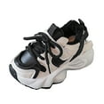 thumbnail image 1 of Otqutp 1-6 Years Little Girls Winter Sneakers Fashion Big Kids Winter Water Proof Flat Keep Warm Breathable Shoes Comfortable Shoes(Black,12-18 Months), 1 of 1