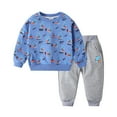 thumbnail image 1 of Otqutp 1-7 Years Toddler Boys Clothes Sets Little Boy Clothing Long Sleeve Pullover Jogger Pants Children Kids 2 Pieces Outfits(Blue,4-5 Years), 1 of 9