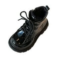 thumbnail image 1 of Otqutp 2-11 Years Girls and Boys Casual Shoes Soft Sole Breathable Sports Short Boots with Side Zipper for Cold Weather Snow Boots Anti-Slip Outdoor Shoes for Little Kid/Big Kids(Black,2.5-3 Years), 1 of 1