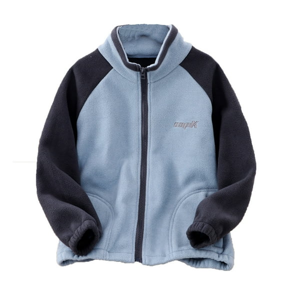 Otqutp 2-16 Years Kids Lightweight Jacket Kids Boys Girls Long Sleeve Winter Zippered Coat Jacket Thicken Warm Outwear Tops Clothes