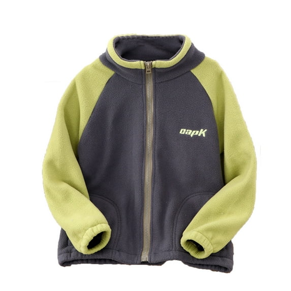 Otqutp 2-16 Years Kids Lightweight Jacket Kids Boys Girls Long Sleeve Winter Zippered Coat Jacket Thicken Warm Outwear Tops Clothes