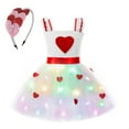 thumbnail image 1 of Otqutp 2-8 Years Kids Girls Valentine's Dress Little Girl Love Bow Dress Sequin Heart Dress Princess Dress Birthday Dress Toddler Girl Clothes(A-1,2-3 Years), 1 of 7