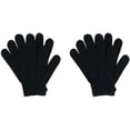 thumbnail image 1 of Otqutp 2 Pairs Kids Gloves Winter Mittens Toddler Gloves Full Fingers Knit Gloves Children Stretchy Warm Gloves for Boys Girls 1-5Years(Black,1-5 Years), 1 of 2