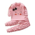 thumbnail image 1 of Otqutp 2024 Fashion Little Girls Outfits 2 𝑷𝒊𝒆𝒄𝒆Toddler Long Sleeve Sweatshirt + Leggings Pants Fall Winter Clothing Set 0 to 9 Years, 1 of 4