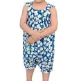 thumbnail image 1 of Otqutp 2024 Jumpsuit for Toddler Baby Girls Rustic Floral Pattern Print Suspender Romper Playsuit Holiday Clothes Kids Summer Outfits, 1 of 9