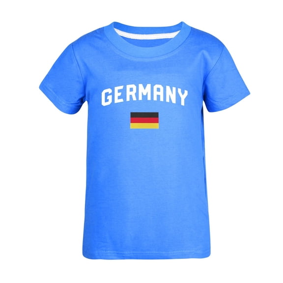 Otqutp 2025 Germany Youth Soccer Breathable Dry-Fit Football Shirt with 3D National Flag Print for Boys and Girls Training and Casual Wear