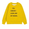 thumbnail image 1 of Otqutp 2025 Valentine's Day Pullover Sweatshirt for Kids Girls Cute Heart Printed Crewneck Kids Sweaters Children Casual Fashion Outfits(Yellow-2,5-6 Years), 1 of 1