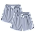 thumbnail image 1 of Otqutp 2PCS Boys Girls Sport Shorts Kids Summer Running Shorts Baby Toddler Workout and Fashion Beach Shorts for Children 1 to 7 Years(Grey-A,6-7 Years), 1 of 3