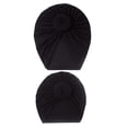 thumbnail image 1 of Otqutp 2PCS Turbans for Children Baby Hat Set For Women Family Toddler Boys Girls Cap Beanie Knotted Elastics Turban Solid Hat, 1 of 4
