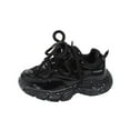 thumbnail image 1 of Otqutp 3-11Years Toddler Girls Outdoor Sneakers Fashion Big Kids Winter Water Proof Flat Keep Warm Sport Shoes Breathable Comfortable Shoes(Black,7-8 Years), 1 of 1