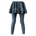 thumbnail image 1 of Otqutp 3-16 Years Teen Girls Footless Leggings with Ruffle Skirt Tutu Pants Comfortable Stretchy Cotton Tights for Kids Toddler Baby(Grey,15-16 Years), 1 of 4