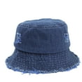 thumbnail image 1 of Otqutp 3 to 10 Years Headwraps for Children Baby Kids Denim Cute Soft Printed Fisherman Hat Bucket Hat Sun Hat Caps, 1 of 2