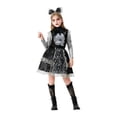 thumbnail image 1 of Otqutp 4 Piece Halloween Outfit for Girls Long Sleeve Lace Trimmed Dress with Headpiece & Ribbon Accessories Fall Kids Holiday Photo Shoot Set, 1 of 7