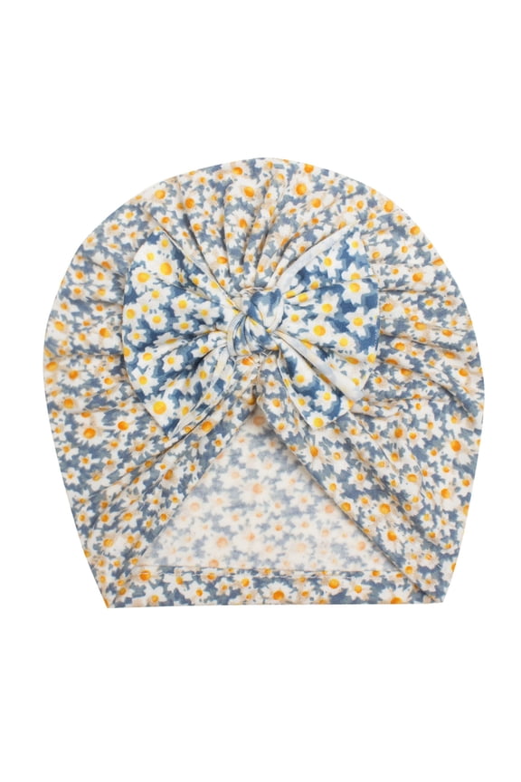Adjustable Hat for Toddler Cute Baby Bow Hat Summer Thin Flower Print 2024 Creative Pullover Hat 0 to 24 Months