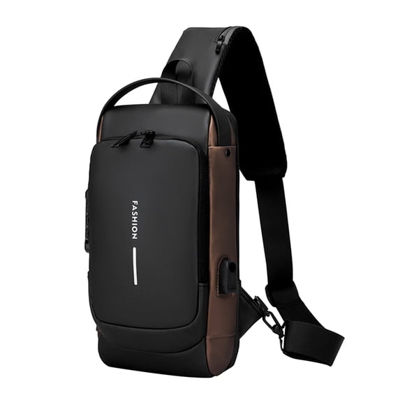 Otqutp Anti-Theft Sling Backpack Water-Resistant Crossbody Bag Multi Pocket Casual Shoulder Backpack for Men