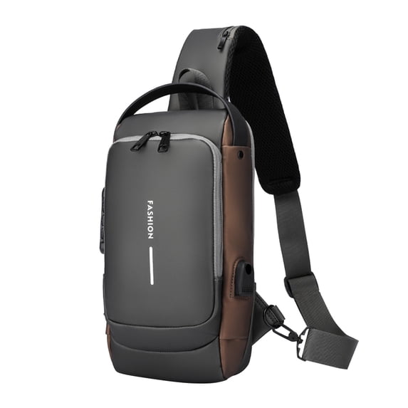 Otqutp Anti-Theft Sling Backpack Water-Resistant Crossbody Bag Multi Pocket Casual Shoulder Backpack for Men