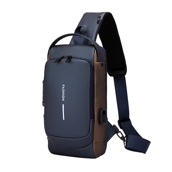 Otqutp Anti-Theft Sling Backpack Water-Resistant Crossbody Bag Multi Pocket Casual Shoulder Backpack for Men