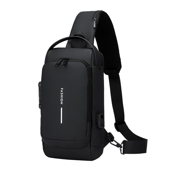 Otqutp Anti-Theft Sling Backpack Water-Resistant Crossbody Bag Multi Pocket Casual Shoulder Backpack for Men