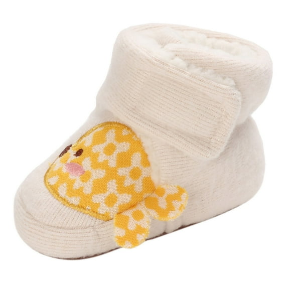 Otqutp Autumn Boots for Toddler Baby Girls and Boys Warm Shoes Soft Booties Comfortable Boots Toddler Fashion Fish Pattern Print Shoes(A,0-6 Months)