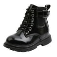 thumbnail image 1 of Otqutp Baby Autumn Winter Shoes Boys and Girls Waterpoor Ankle Boots Short Boots Pu Leather Shoes Toddler Boots Comfort Flat Sole Dress Shoes(B,4.5-5 Years), 1 of 5