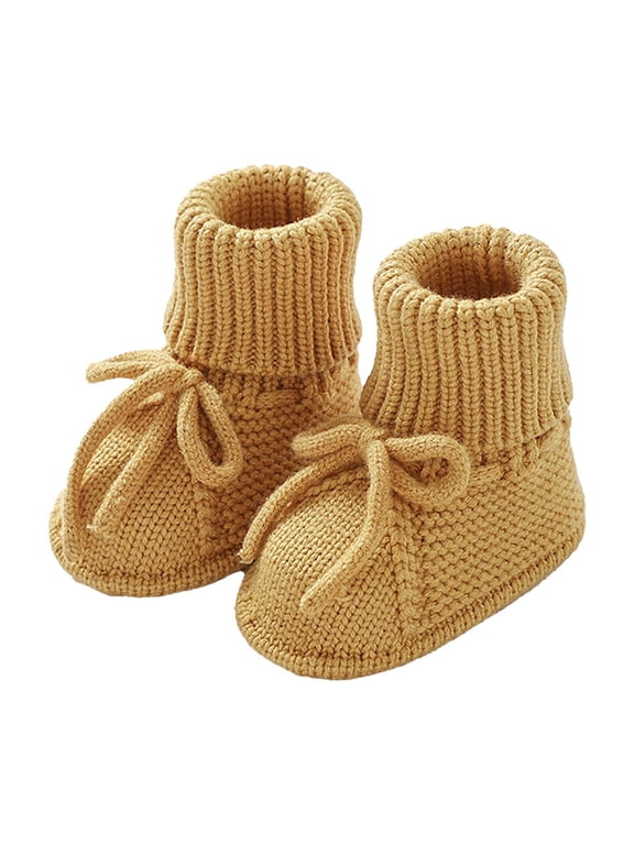 Baby Beach Shoes Booties Sock Shoes Hand Knitting Crochet Boys and Girls Cozy Shoes for 0 to 12 Months Walking Shoes