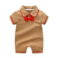 thumbnail image 1 of Otqutp Baby Birthday Bodysuits Baby Boys Bow Short Sleeve Outsie Bodysuit Banquet Wedding Jumpsuit Clothes Wedding Set 0 to 12 Months, 1 of 7
