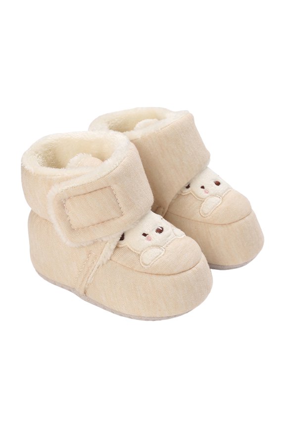 Baby Boys Fuzzy Thick House Booties Sherpa Faux Fuđť—ż Lined Cozy Warm Home Slippers New Born Soft First Walking Shoes