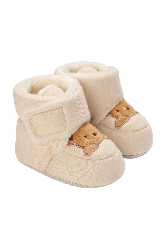 Baby Boys Fuzzy Thick House Booties Sherpa Faux Fuđť—ż Lined Cozy Warm Home Slippers New Born Soft First Walking Shoes