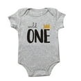 thumbnail image 1 of Otqutp Baby Boys Girls 1 Year Old Birthday Climbing Romper Fashion Button Clothing Comfortable Simple Short Sleeve Bodysuit Spring Summer Outfits(C-a,18-24 Months), 1 of 3